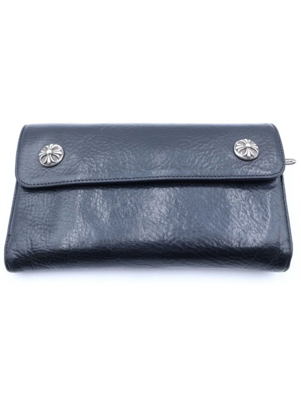 Chrome Hearts Wave Leather Wallet Black